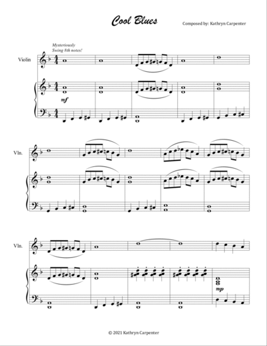 Jazz Duets for Piano and Violin String Duet scores gallery preview page 2