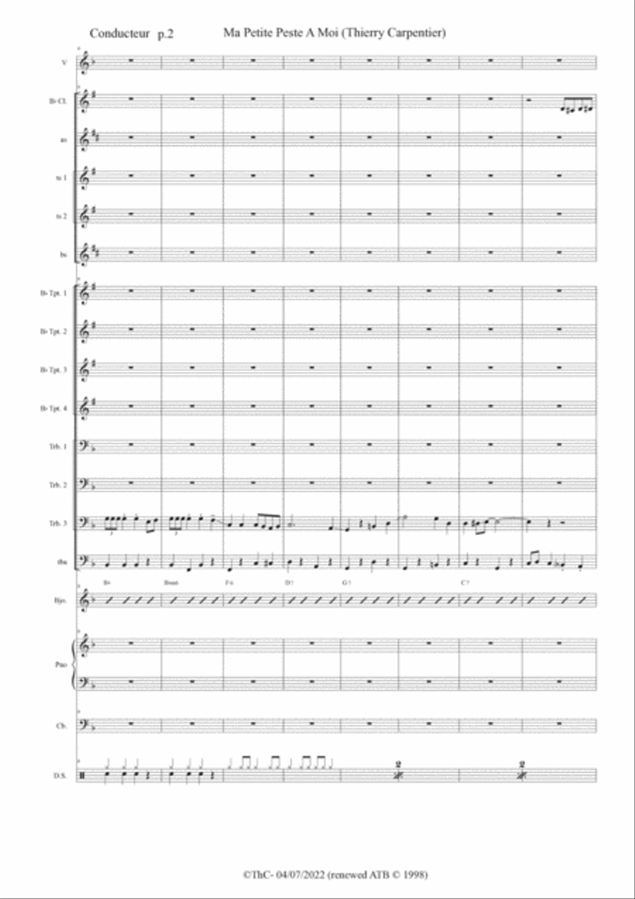 Ma Petite Peste A Moi Ma Petite Peste A Moi Jazz Ensemble scores gallery preview page 2