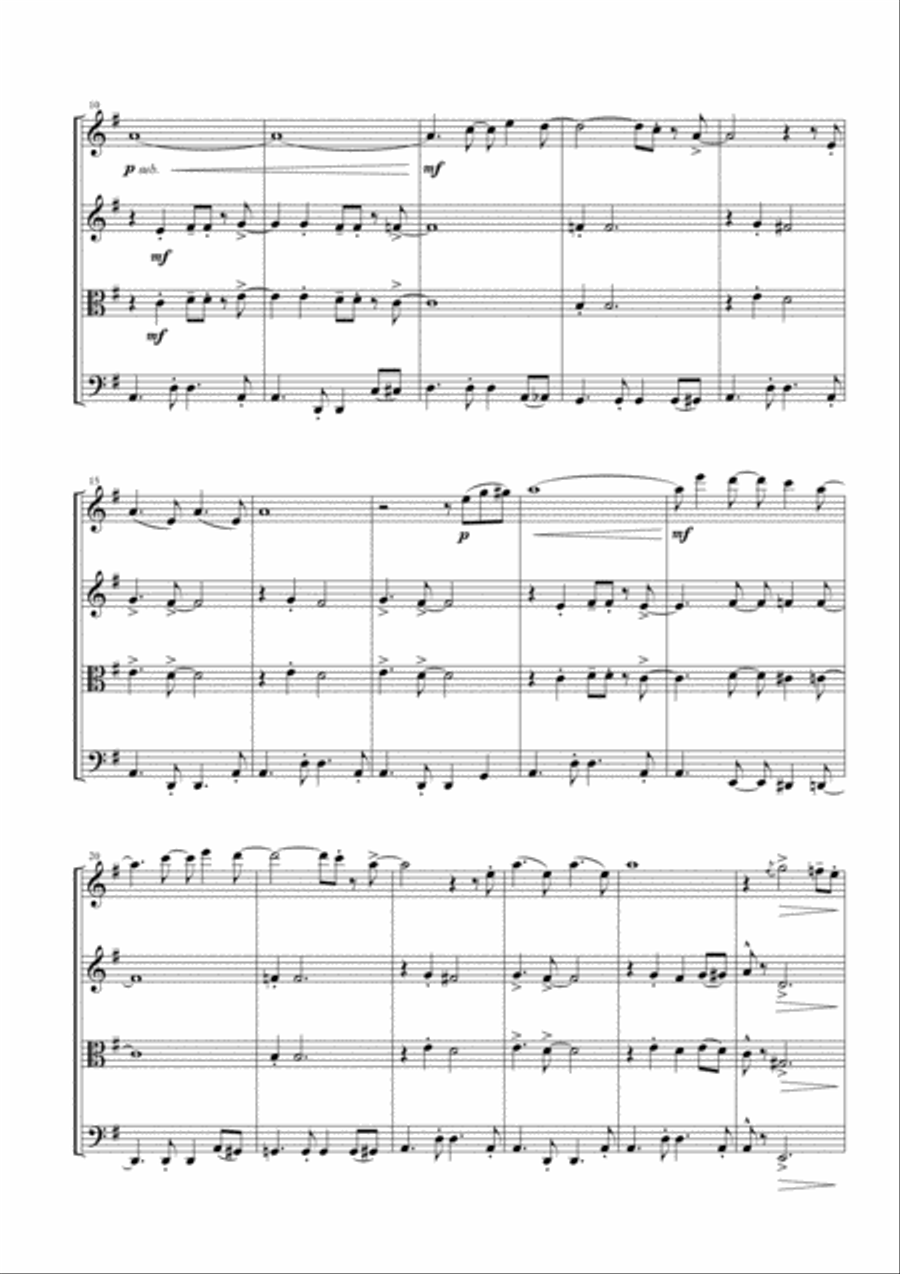 Mas Que Nada String Quartet scores gallery preview page 2