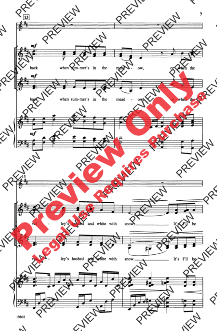 Danny Boy Women's Choir scores gallery preview page 5