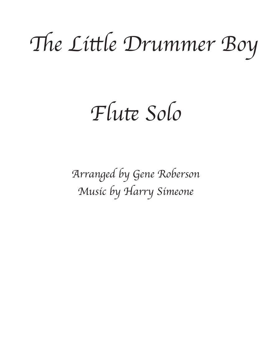 The Little Drummer Boy Flute scores gallery preview page 1