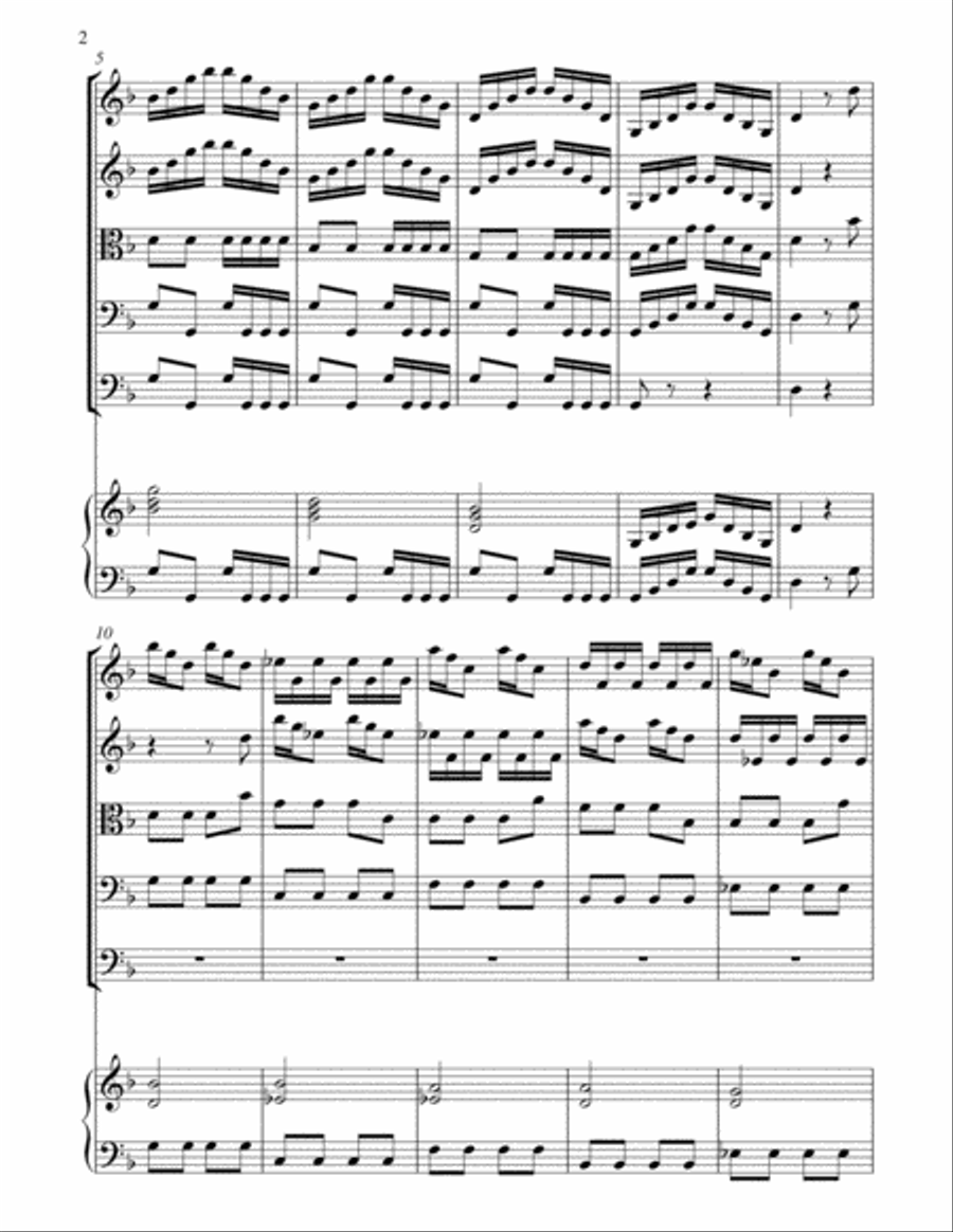 Vivaldi Concerto for String Orchestra in G minor RV 152 String Orchestra scores gallery preview page 2