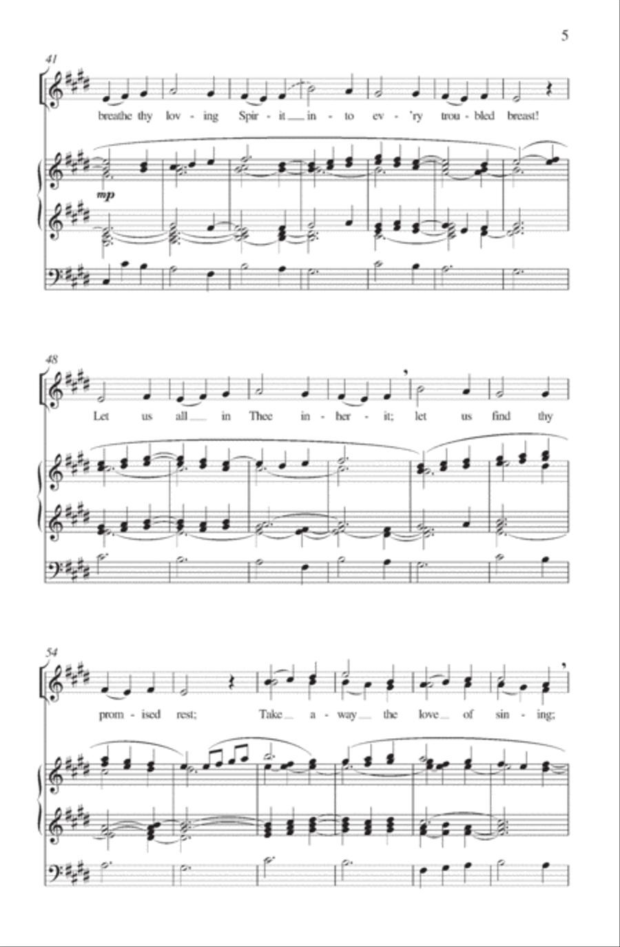 Love divine, all loves excelling 4-Part scores gallery preview page 4