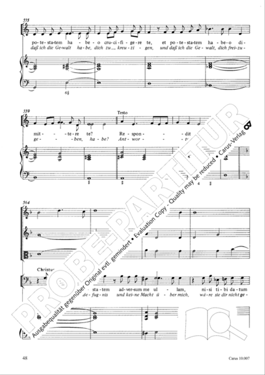 St. John Passion (Johannes-Passion) TB scores gallery preview page 49