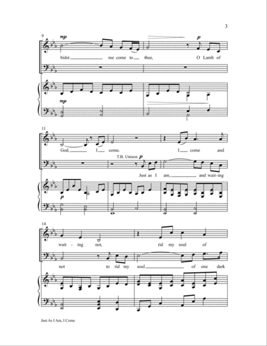 Just as I Am, I Come Just as I Am, I Come 4-Part scores gallery preview page 4