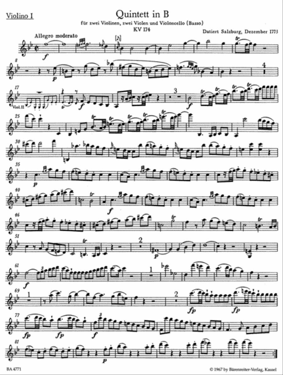 Samtliche Streichquintette String Quintet scores gallery preview page 2