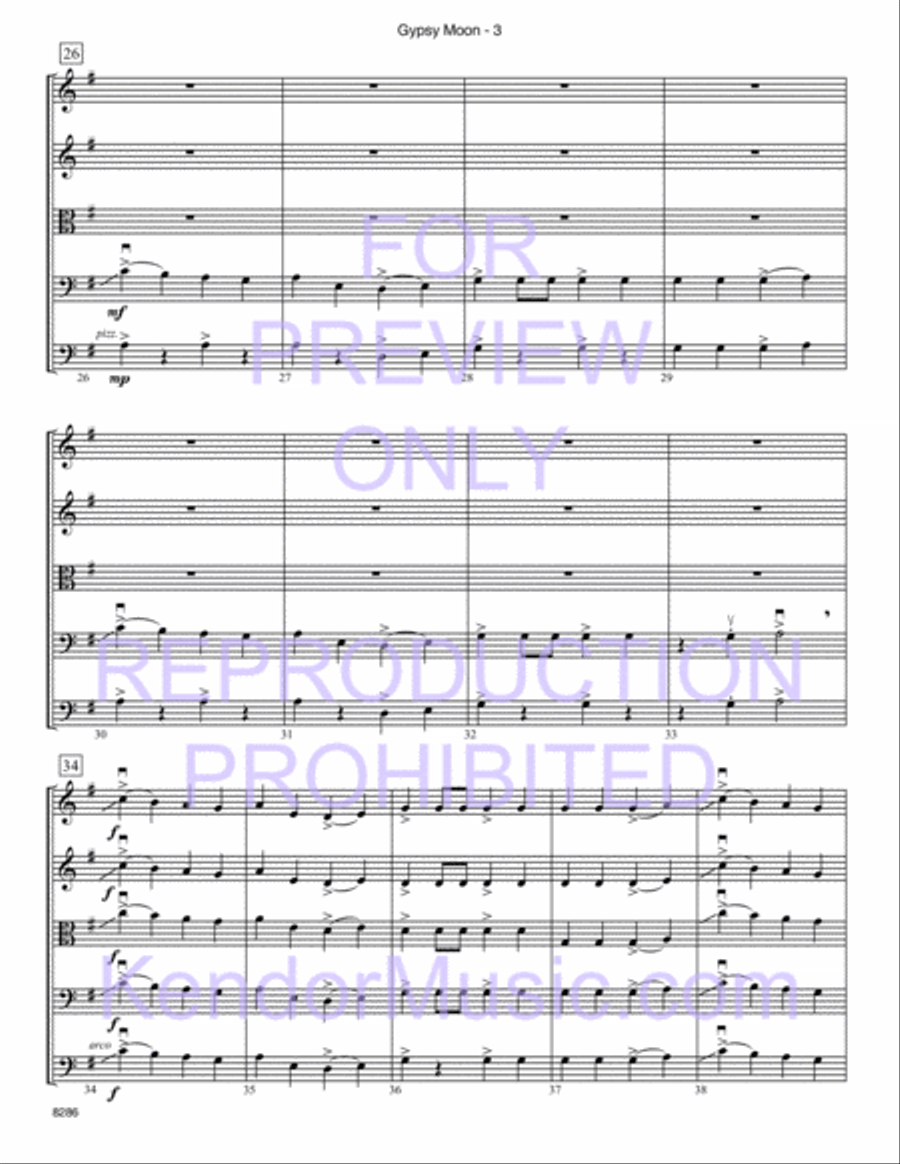 Gypsy Moon String Orchestra scores gallery preview page 4