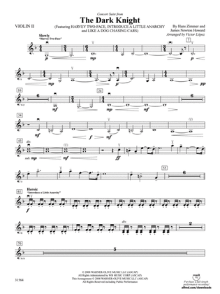 The Dark Knight, Concert Suite from: 2nd Violin