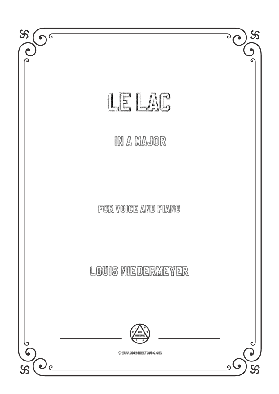 Niedermeyer-Le lac in A Major,for Voice and Piano