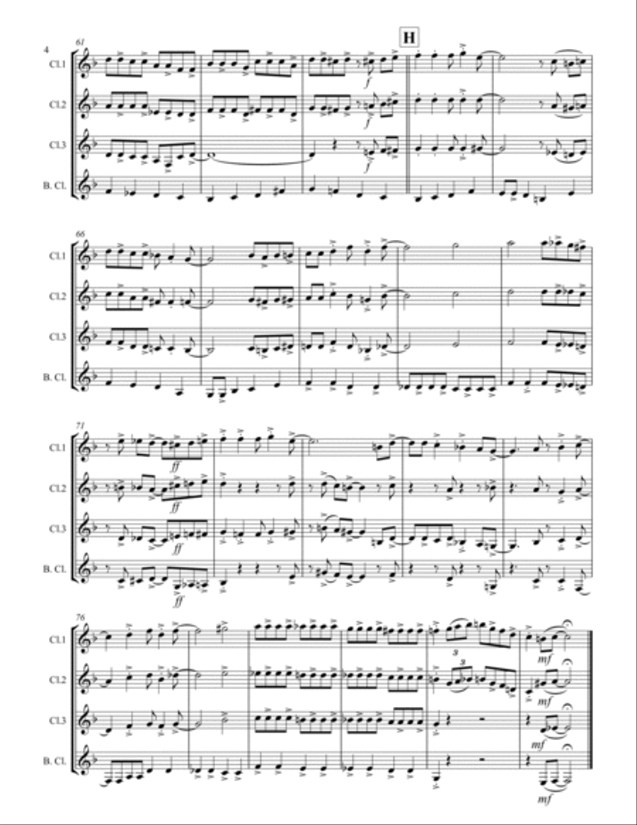 I Saw Mommy Kissing Santa Claus Woodwind Quartet scores gallery preview page 5