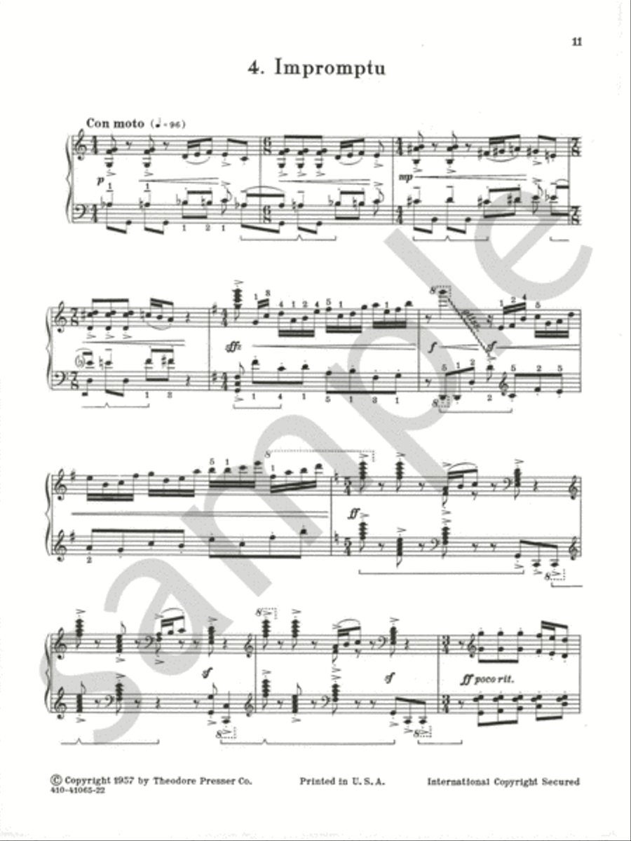 Eight Pieces For Piano Eight Pieces For Piano Chamber Music scores gallery preview page 6