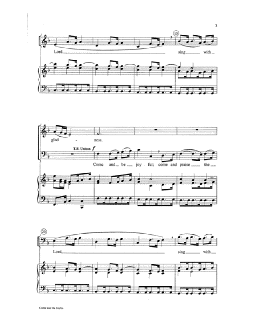 Come and Be Joyful 2-Part scores gallery preview page 3