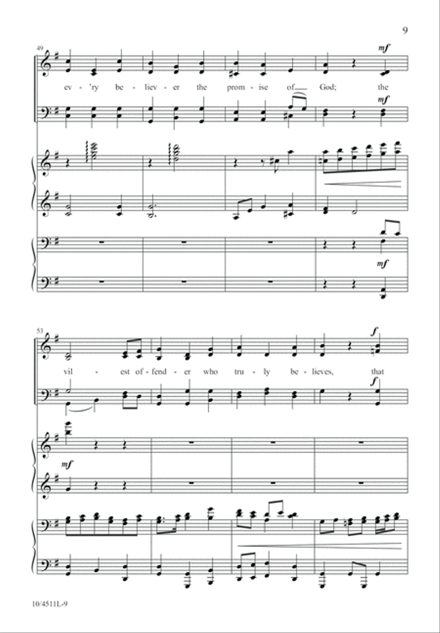 To God Be the Glory To God Be the Glory 4-Part scores gallery preview page 9