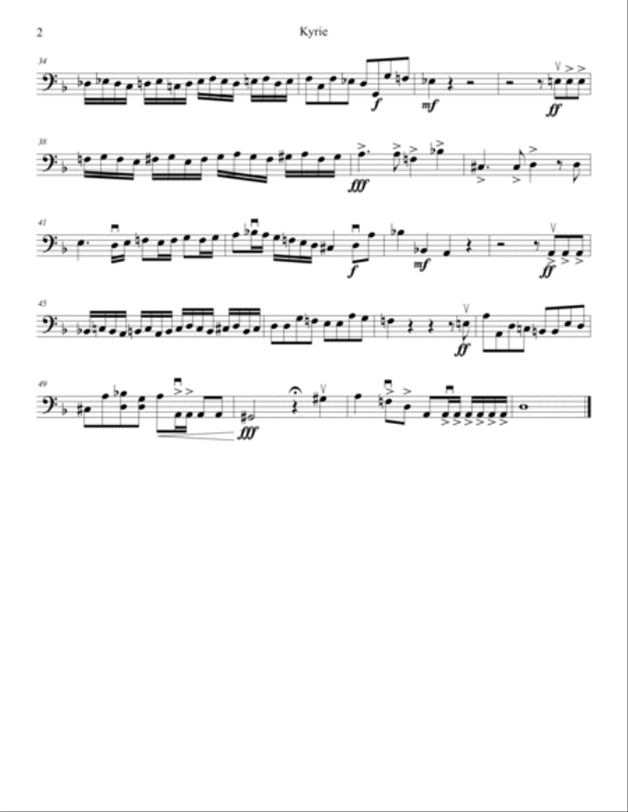 Kyrie, from Mozart's Requiem. For string orchestra. Score & parts. Chamber Music scores gallery preview page 2