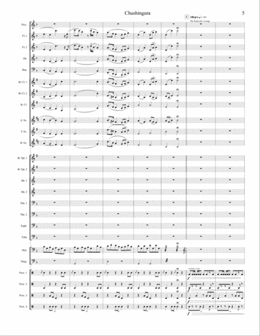 Chushingura; The Loyal Ronin Concert Band scores gallery preview page 5