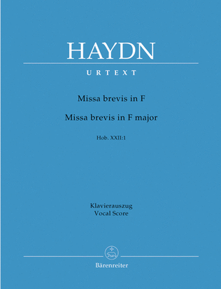 Book cover for Missa brevis F major Hob. XXII:1