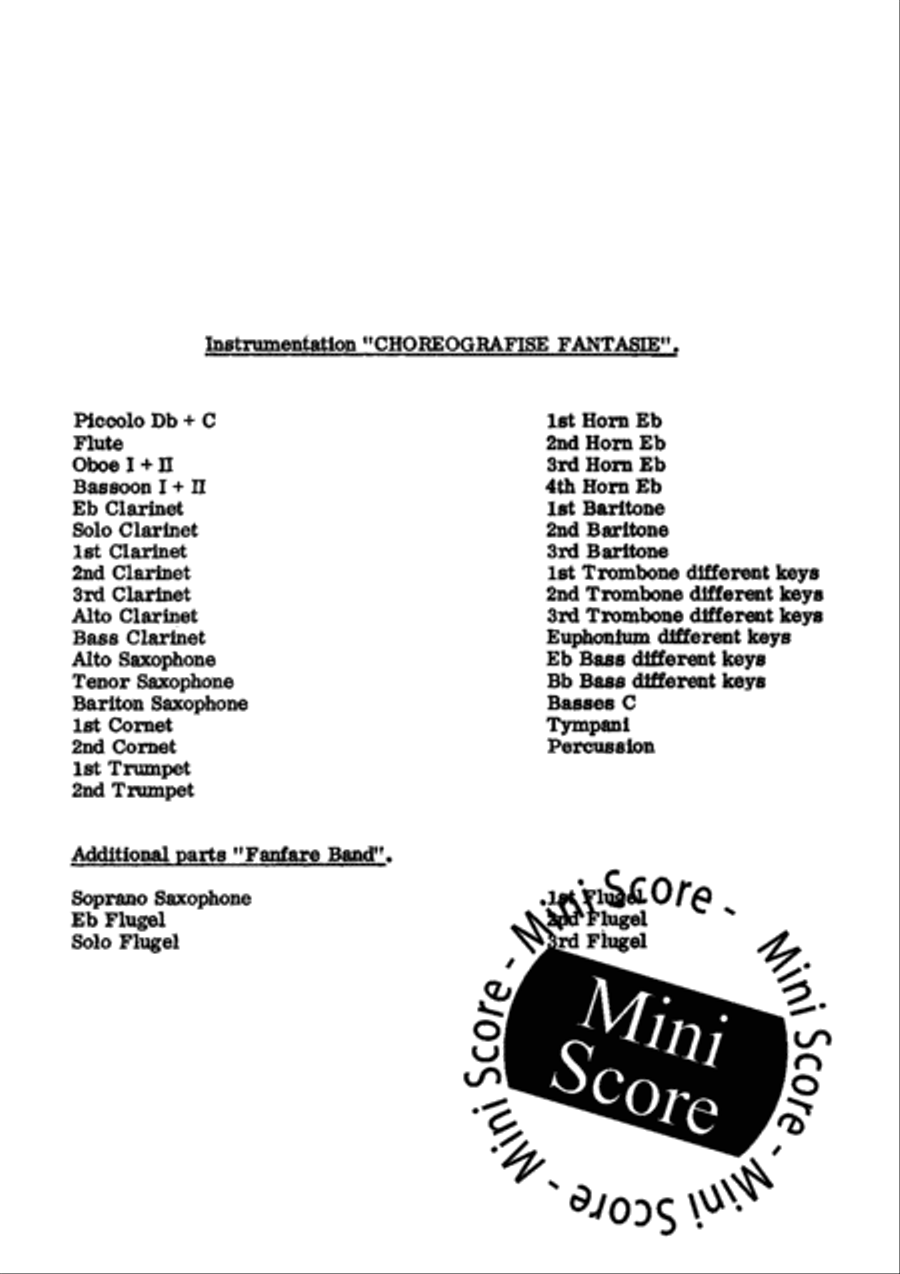 Choreografische Fantasie Choreografische Fantasie Concert Band scores gallery preview page 3