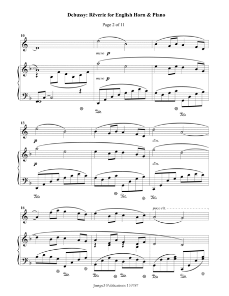 Debussy: Reverie for English Horn & Piano image number null
