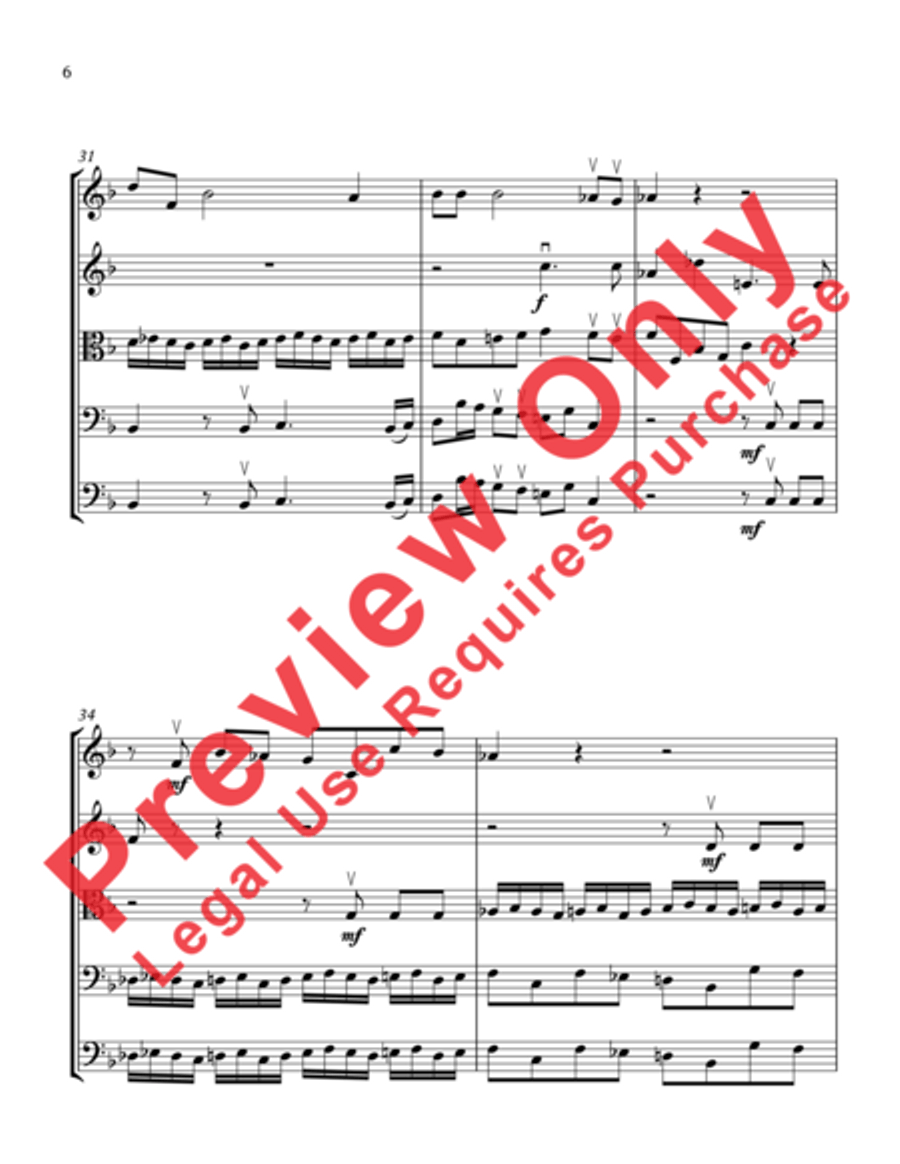 Fugue from Requiem in D Minor String Orchestra scores gallery preview page 9