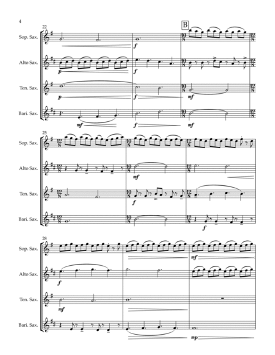 Currents Saxophone Quartet scores gallery preview page 4