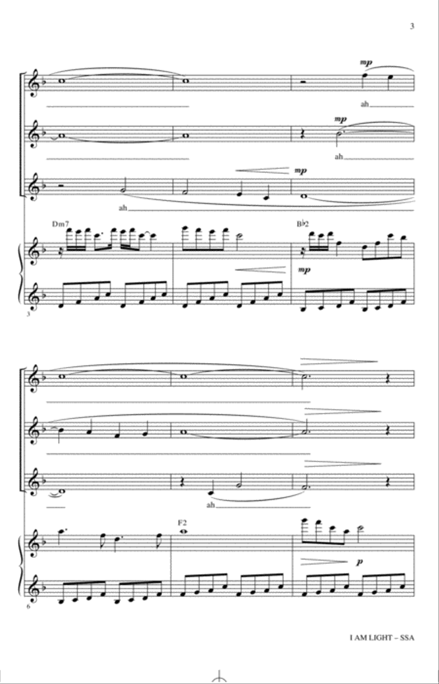 I Am Light (arr. Mark Hayes and Kimberly Lilley) SSA scores gallery preview page 2
