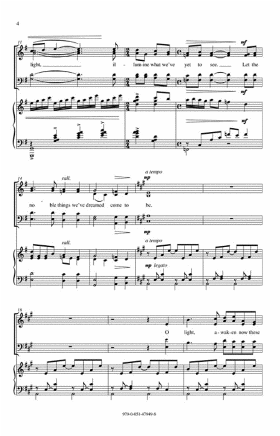 O Light, Awaken O Light, Awaken 4-Part scores gallery preview page 3