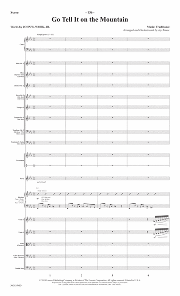 Go Tell It on the Mountain - Orchestral Score and Parts