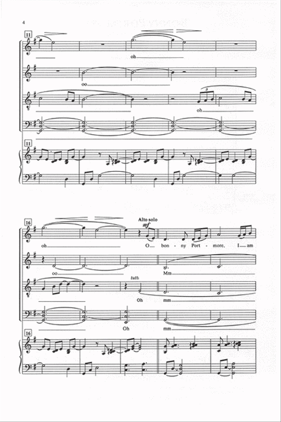Bonny Portmore 4-Part scores gallery preview page 3