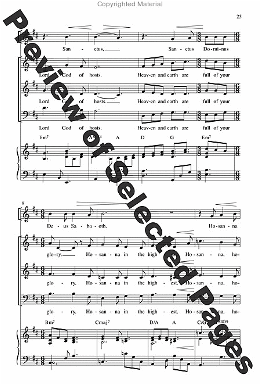Mass from Age to Age - Choral / Accompaniment edition 4-Part scores gallery preview page 15