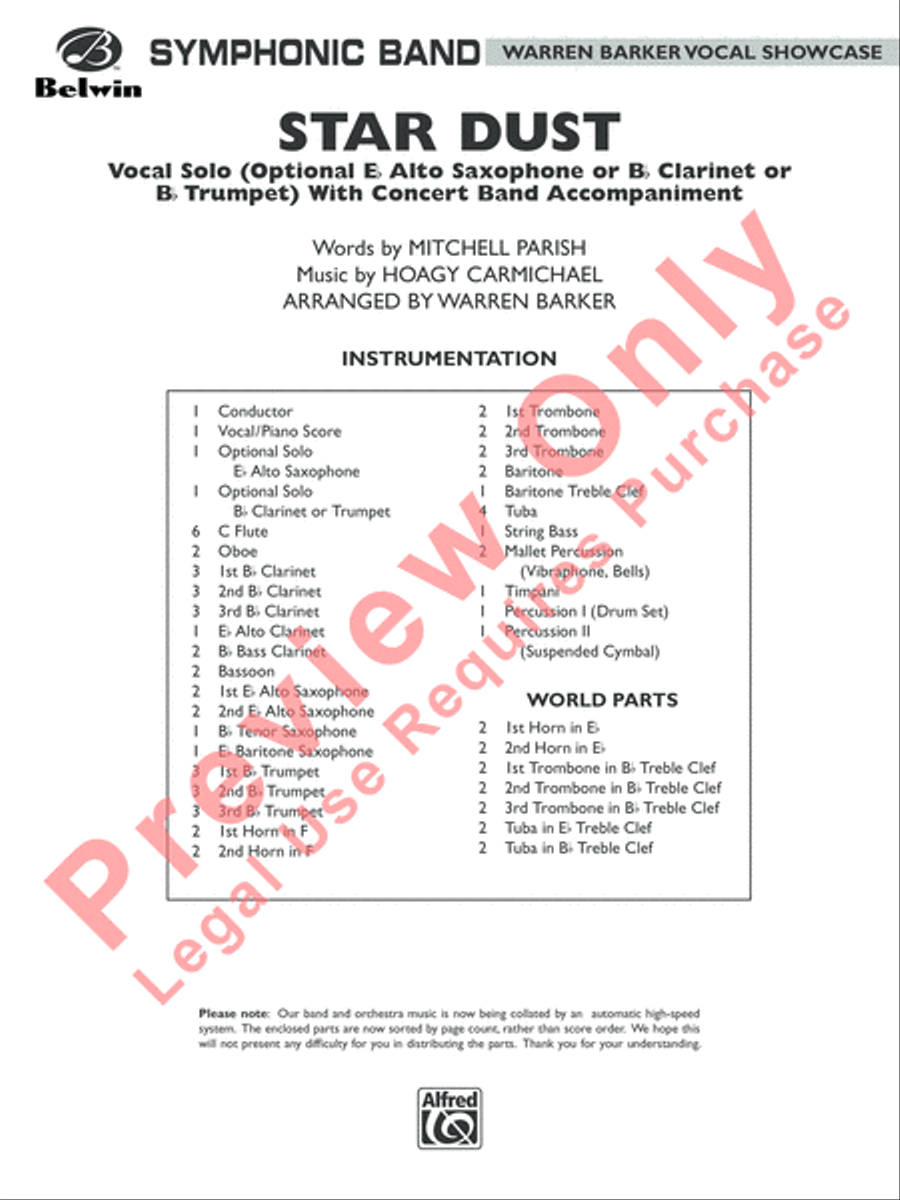 Star Dust Concert Band scores gallery preview page 2