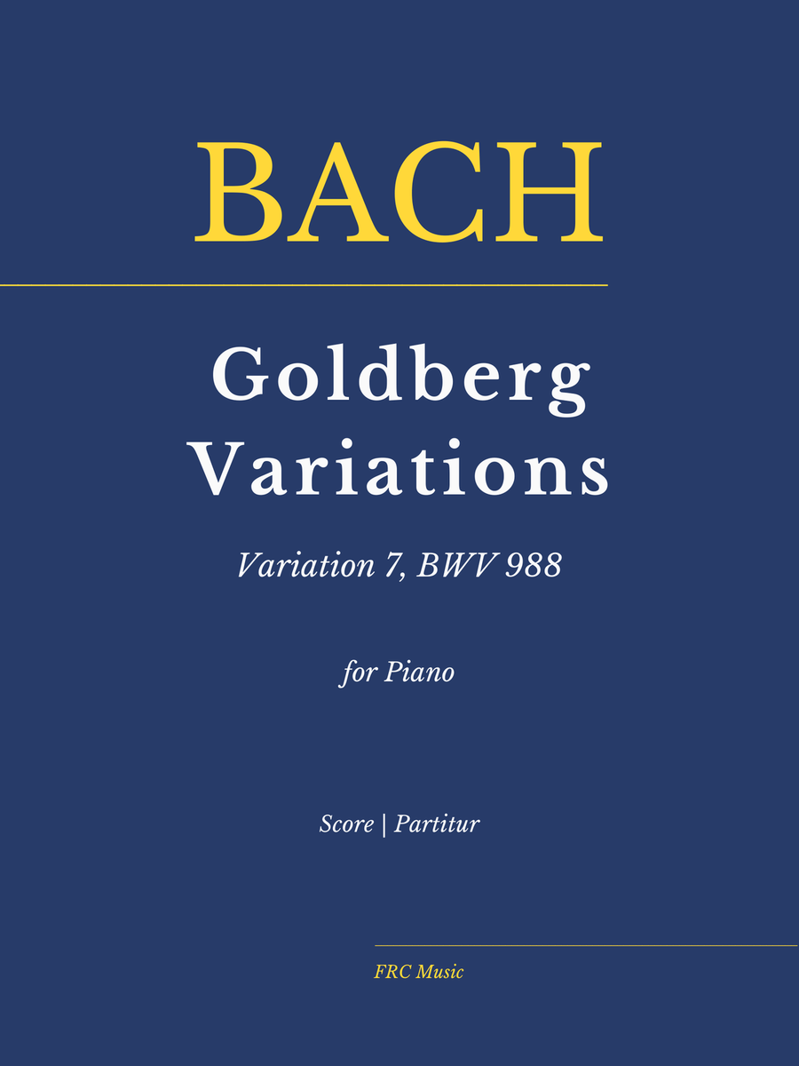 Bach: Goldberg Variations, BWV 988: Var. 7 (as played by Víkingur Ólafsson) Piano Method scores gallery preview page 1