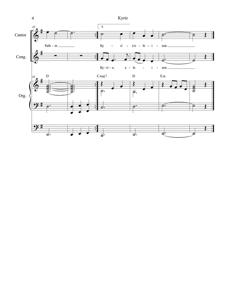 Mass of Our Lady Of Mercy (Full Score) 4-Part scores gallery preview page 5