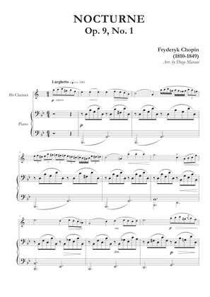 Book cover for Nocturne Op. 9, No. 1 for Clarinet and Piano