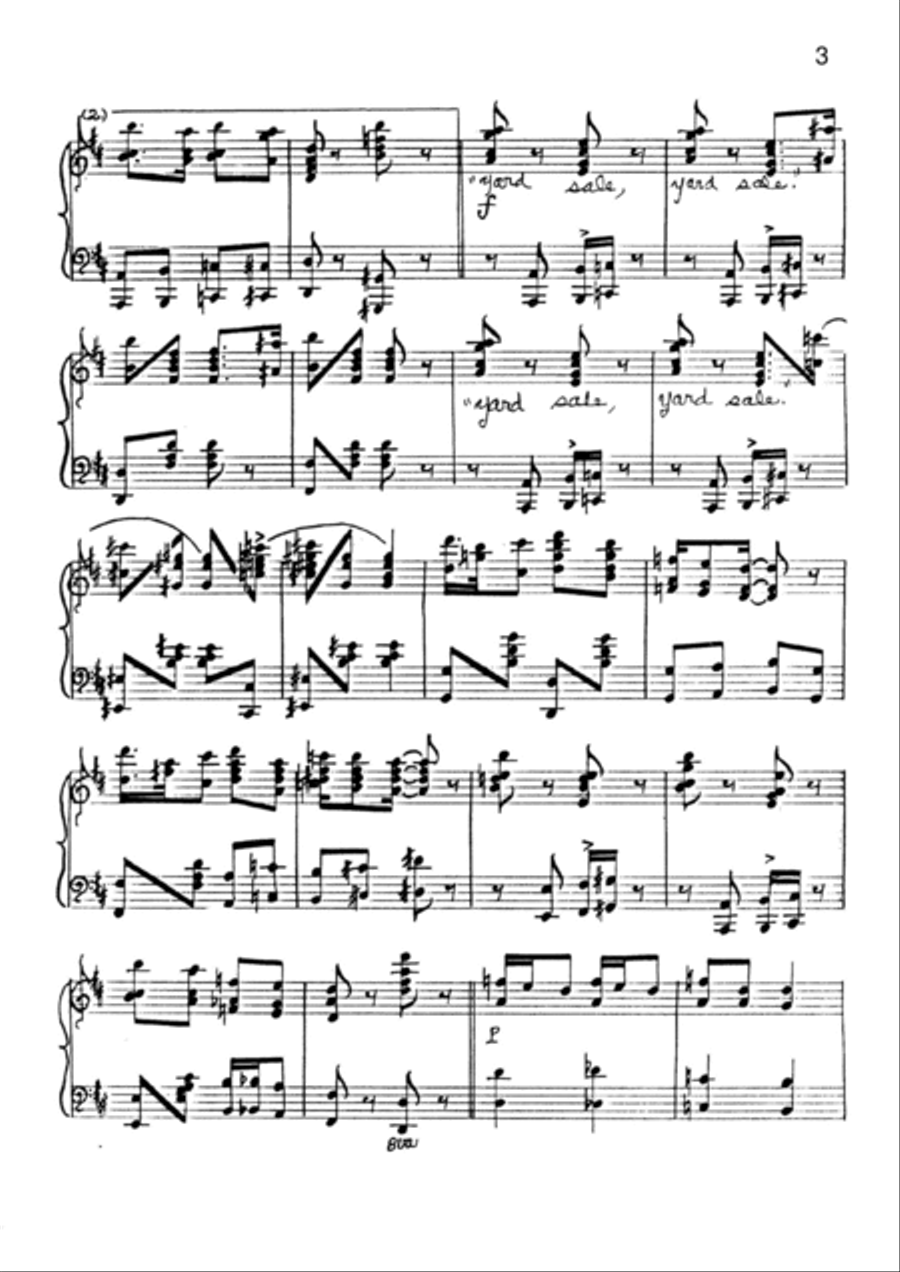 Yard Sale Rag Piano Solo scores gallery preview page 3