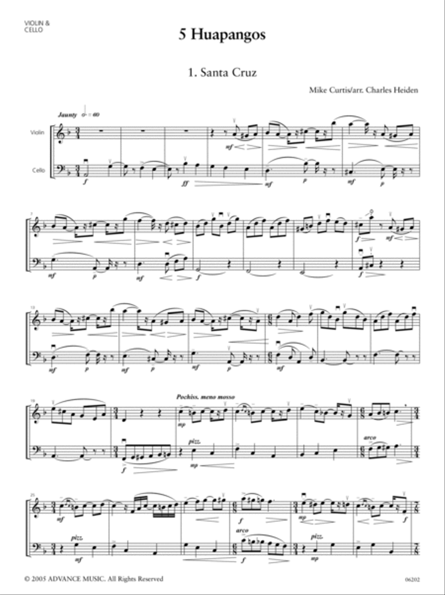 5 Huapangos String Duet scores gallery preview page 2