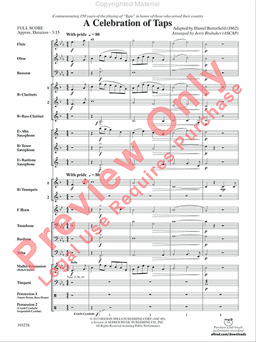 A Celebration of Taps A Celebration of Taps Concert Band scores gallery preview page 3