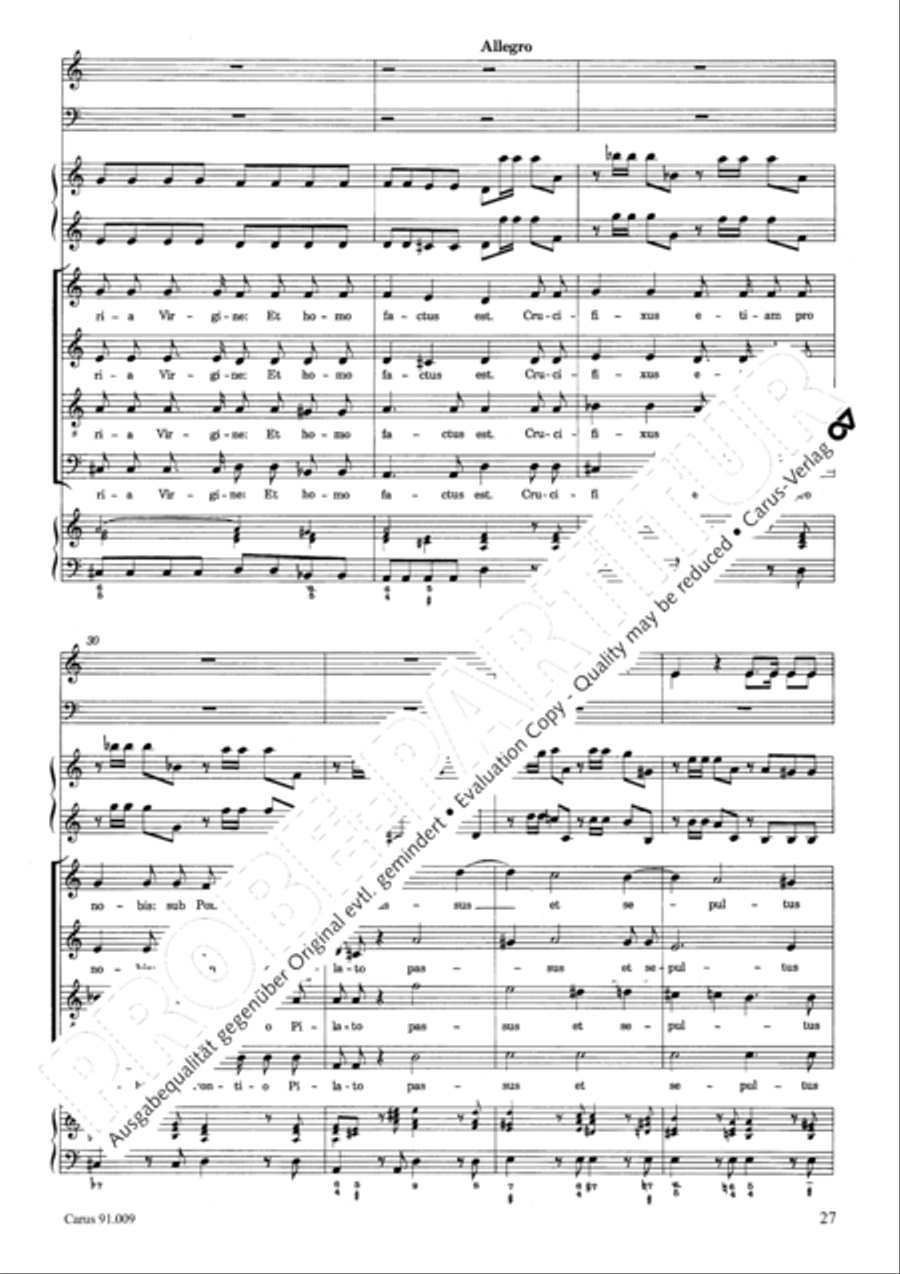 Missa Sancti Gabrielis 4-Part scores gallery preview page 30