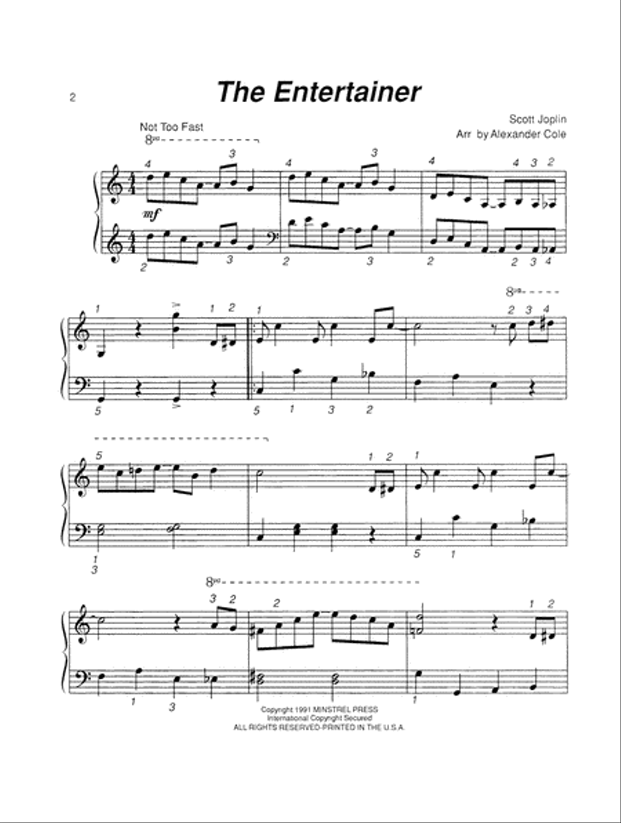 The Entertainer Easy Favorite Piano Solo Easy Piano scores gallery preview page 2