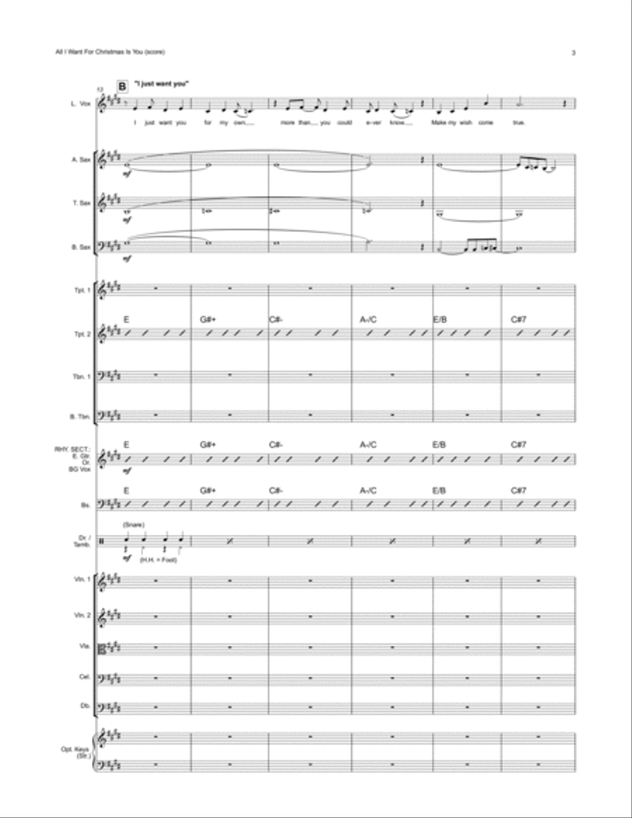 All I Want For Christmas Is You Jazz Ensemble scores gallery preview page 3