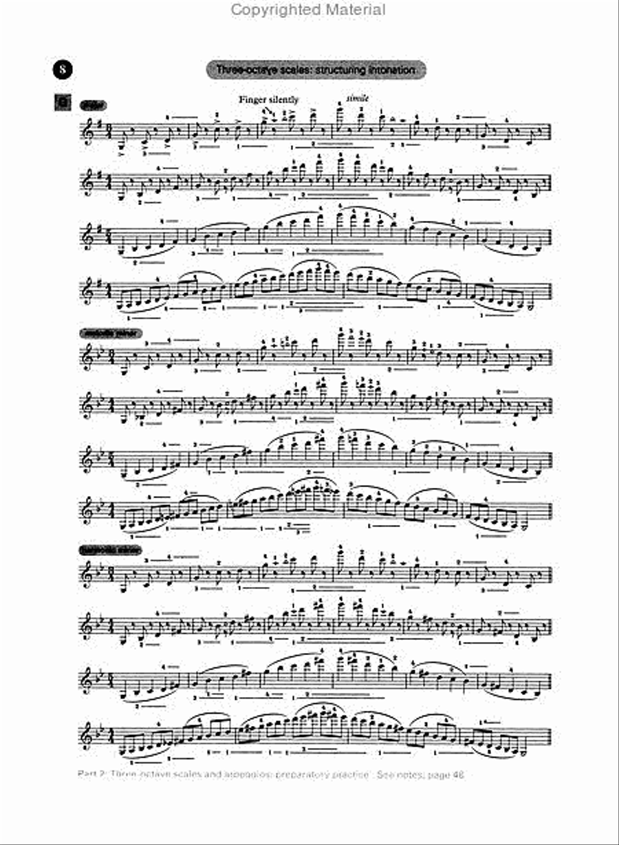 Scales -- Scales and Scale Studies for the Violin Violin Solo scores gallery preview page 3