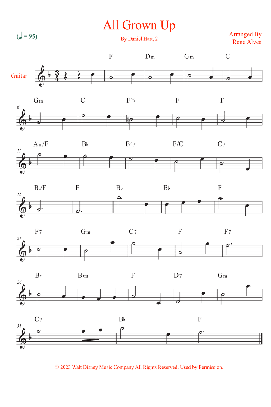 All Grown Up All Grown Up Acoustic Guitar scores gallery preview page 1