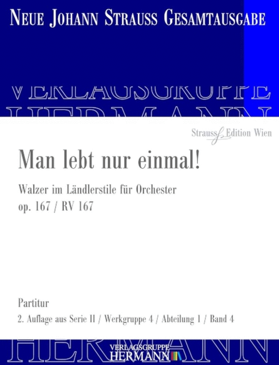 Man lebt nur einmal! Op. 167 RV 167 Orchestra scores gallery preview page 1