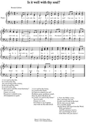 Is it well with my soul? A brand new hymn!