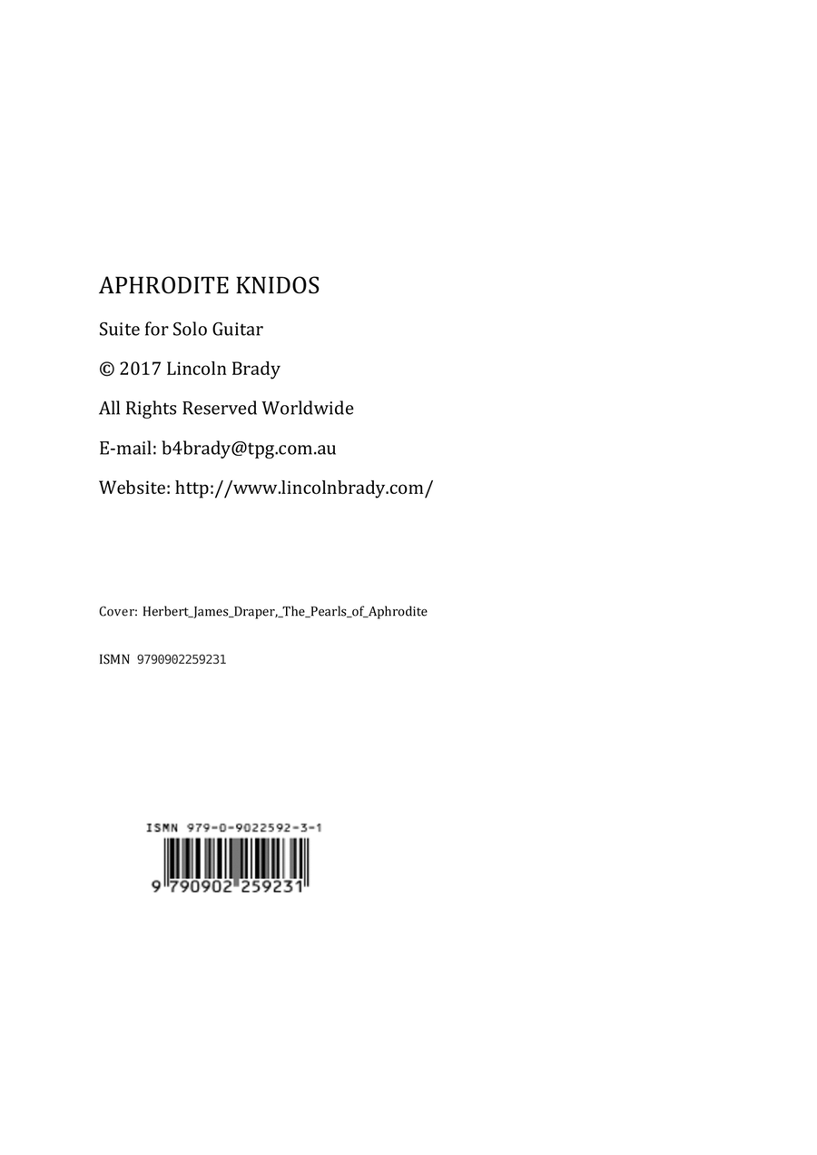 APHRODITE KNIDOS SUITE - Solo Guitar Acoustic Guitar scores gallery preview page 2