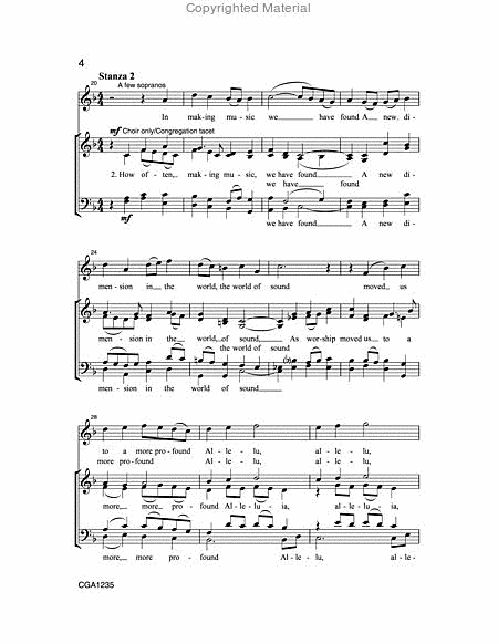 When in Our Music God Is Glorified - Choral Score image number null