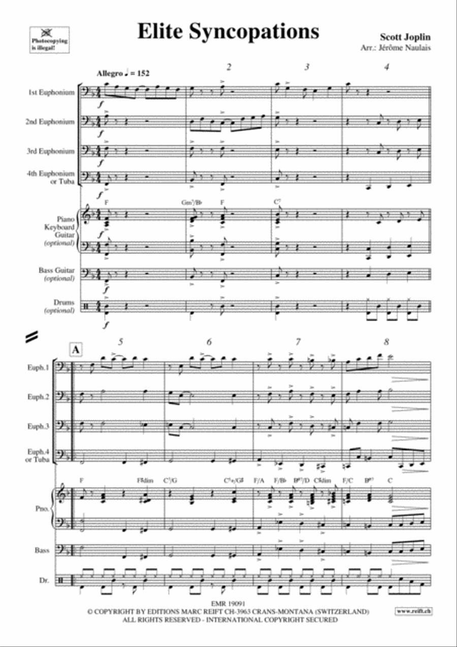 Elite Syncopations Euphonium Quartet scores gallery preview page 3