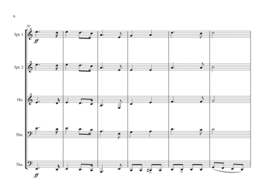 Ethiopian National Anthem (March Forward, Dear Mother Ethiopia) for Brass Quintet image number null