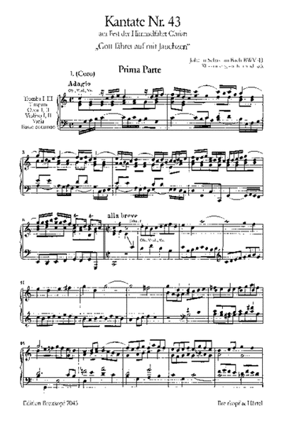 Cantata BWV 43 "Gott faehret auf mit Jauchzen"