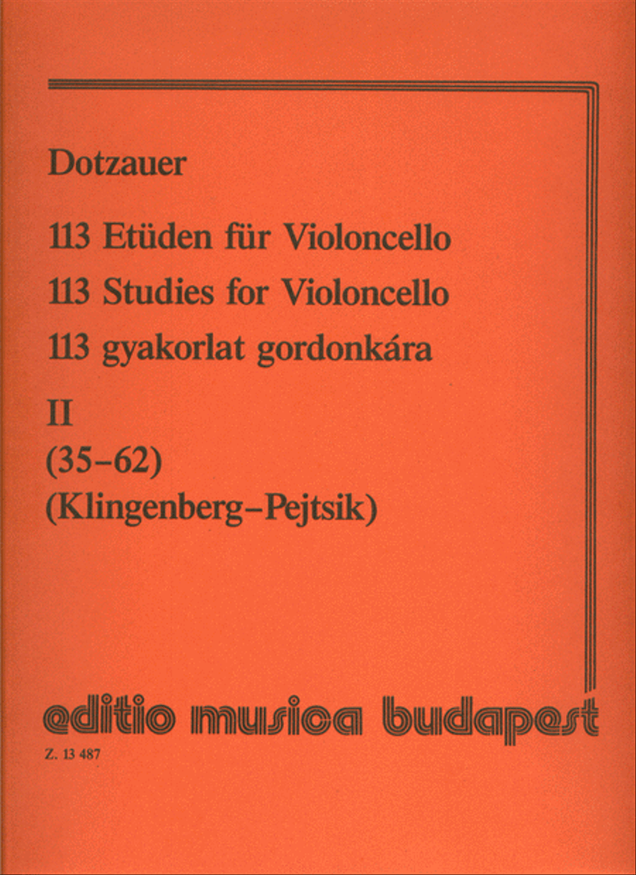 113 Etüden - Volume 2 Cello scores gallery preview page 1