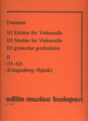 Book cover for 113 Etüden - Volume 2